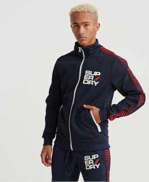 Superdry Techflex Track Férfi Pulóver Sötétkék | ORPYT6513